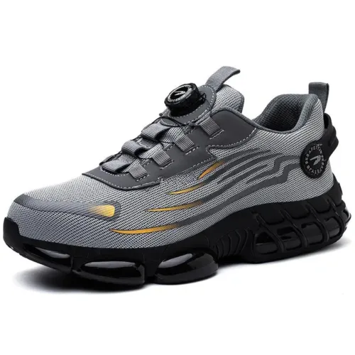 9KSAFETYJB Rotary Button Safety Work Shoes | Zeal 665GY