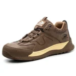 Insulated Bulwark 676 Black Side View Angle Heel Safety Shoes Brown 1