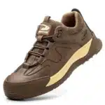 Insulated Bulwark 676 Black Side View Angle Heel Safety Shoes Brown 2