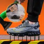 9KSAFETYJB Rotary Button Safety Work Shoes | Zeal 665GY