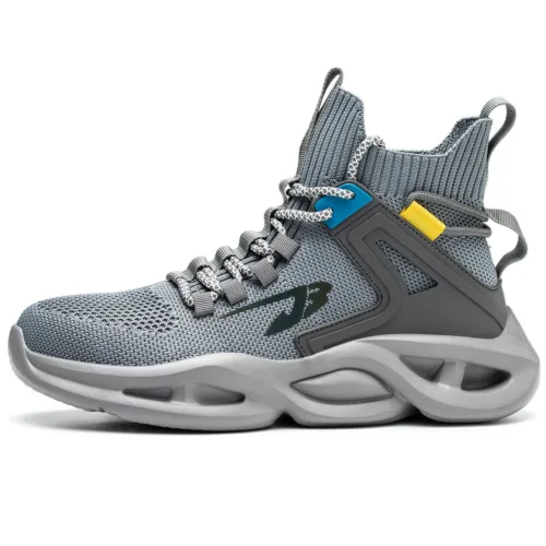 9ksafetyjb comfortable high top shoes gray