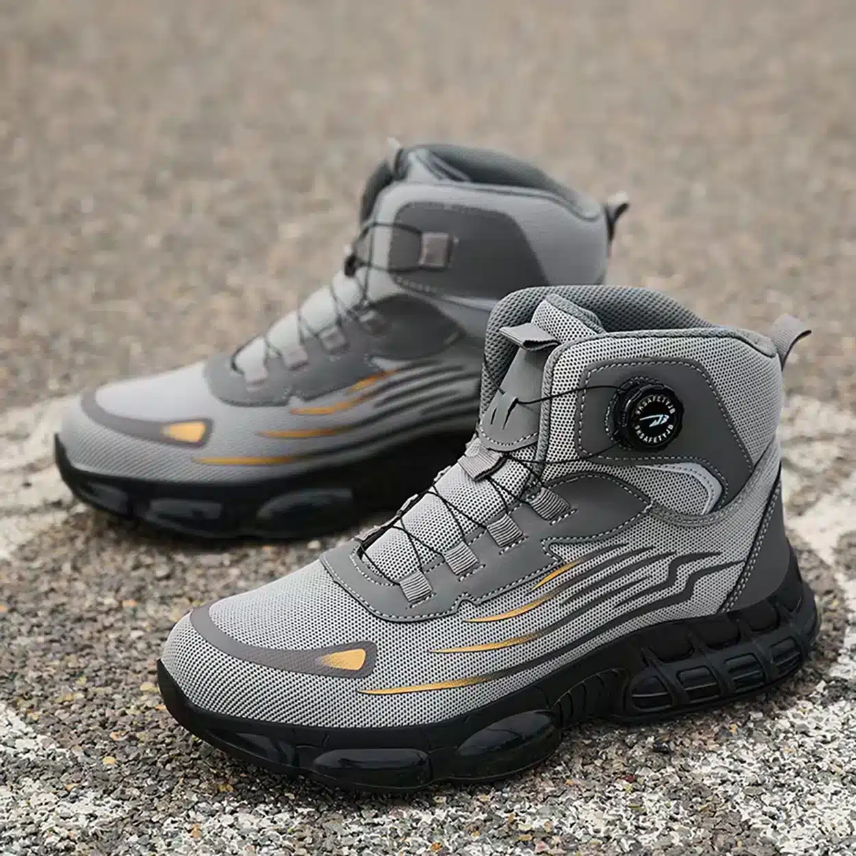 9ksafetyjb rotary button safety work shoes zeal 665gy 4
